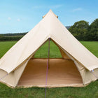 5M Classic Bell Tent 100% Cotton 285GSM Double Door - Coffee - Boutique Camping bell Tents